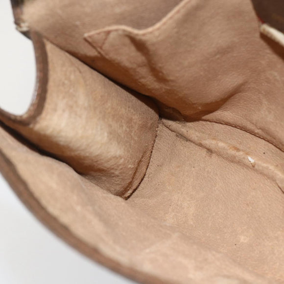 GUCCI GG Supreme Web Sherry Line Bag PVC Beige Gold 89 01 030 Auth bs31688