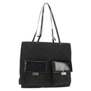 GUCCI GG Canvas Tote Bag Black Silver 002 1021 Auth bs31689-1