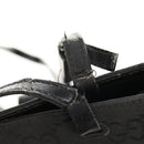 GUCCI GG Canvas Tote Bag Black Silver 002 1021 Auth bs31689-10