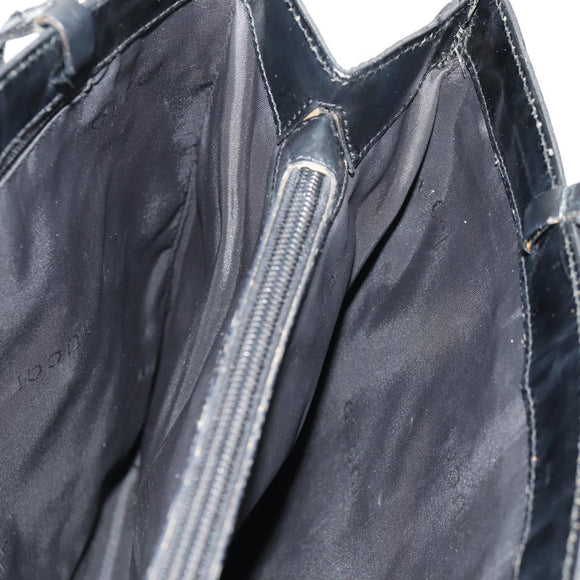 GUCCI GG Canvas Tote Bag Black Silver 002 1021 Auth bs31689