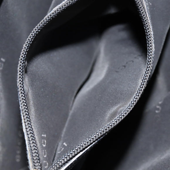 GUCCI GG Canvas Tote Bag Black Silver 002 1021 Auth bs31689