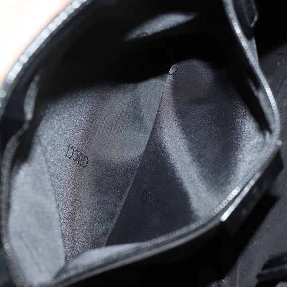 GUCCI GG Canvas Tote Bag Black Silver 002 1021 Auth bs31689