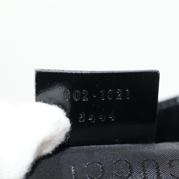 GUCCI GG Canvas Tote Bag Black Silver 002 1021 Auth bs31689