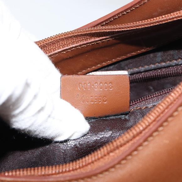 GUCCI Bamboo Shoulder Bag Leather Brown Gold 001 3008 Auth bs31690