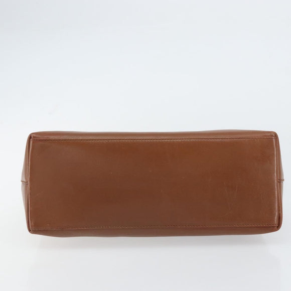 GUCCI Bamboo Shoulder Bag Leather Brown Gold 001 3008 Auth bs31690