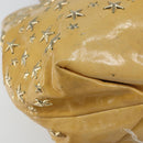 Jimmy Choo Studs Tote Bag Enamel Yellow Gold Auth bs31691-11