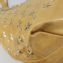 Jimmy Choo Studs Tote Bag Enamel Yellow Gold Auth bs31691-13