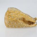 Jimmy Choo Studs Tote Bag Enamel Yellow Gold Auth bs31691-4