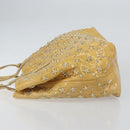 Jimmy Choo Studs Tote Bag Enamel Yellow Gold Auth bs31691-5