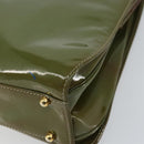 GUCCI Hand Bag Enamel Green Gold 000 2046 0300 Auth bs31693-14