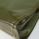GUCCI Hand Bag Enamel Green Gold 000 2046 0300 Auth bs31693-16
