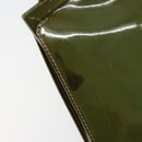 GUCCI Hand Bag Enamel Green Gold 000 2046 0300 Auth bs31693-9