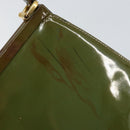GUCCI Hand Bag Enamel Green Gold 000 2046 0300 Auth bs31693-10