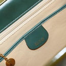 GUCCI Hand Bag Enamel Green Gold 000 2046 0300 Auth bs31693-19