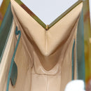 GUCCI Hand Bag Enamel Green Gold 000 2046 0300 Auth bs31693-20