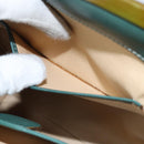 GUCCI Hand Bag Enamel Green Gold 000 2046 0300 Auth bs31693-25