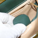 GUCCI Hand Bag Enamel Green Gold 000 2046 0300 Auth bs31693-12