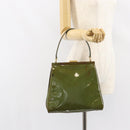 GUCCI Hand Bag Enamel Green Gold 000 2046 0300 Auth bs31693-26