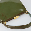 GUCCI Hand Bag Enamel Green Gold 000 2046 0300 Auth bs31693-6