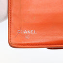 CHANEL Icon line Long Wallet Enamel Orange CC Auth bs31694-12