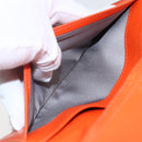 CHANEL Icon line Long Wallet Enamel Orange CC Auth bs31694-16