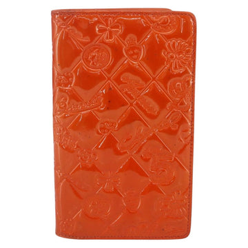 CHANEL Icon line Long Wallet Enamel Orange CC Auth bs31694 - 0