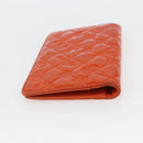 CHANEL Icon line Long Wallet Enamel Orange CC Auth bs31694-6