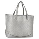 GUCCI GG Canvas Guccissima Tote Bag Leather Outlet Silver 238696 Auth bs31696-3
