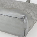 GUCCI GG Canvas Guccissima Tote Bag Leather Outlet Silver 238696 Auth bs31696-11