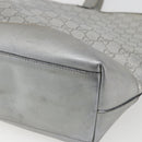 GUCCI GG Canvas Guccissima Tote Bag Leather Outlet Silver 238696 Auth bs31696-13