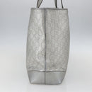 GUCCI GG Canvas Guccissima Tote Bag Leather Outlet Silver 238696 Auth bs31696-5