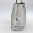 GUCCI GG Canvas Guccissima Tote Bag Leather Outlet Silver 238696 Auth bs31696-6