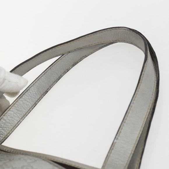 GUCCI GG Canvas Guccissima Tote Bag Leather Outlet Silver 238696 Auth bs31696