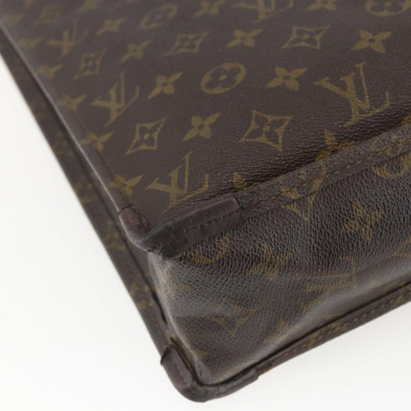 LOUIS VUITTON Monogram Sac Plat Hand Bag M51140 LV Auth bs31699
