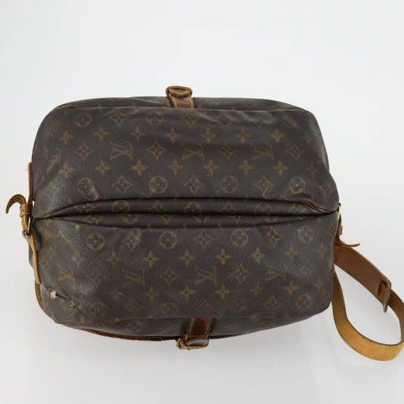 LOUIS VUITTON Monogram Saumur 35 Shoulder Bag M42254 LV Auth bs31702