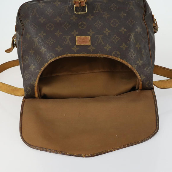 LOUIS VUITTON Monogram Saumur 35 Shoulder Bag M42254 LV Auth bs31702