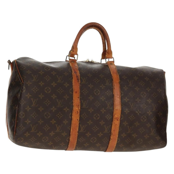 LOUIS VUITTON Monogram Keepall Bandouliere 50 Boston Bag M41416 LV Auth bs31705