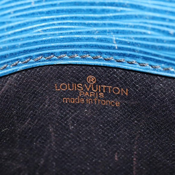 LOUIS VUITTON Epi Cartouchiere MM Shoulder Bag Blue M52245 LV Auth bs31707