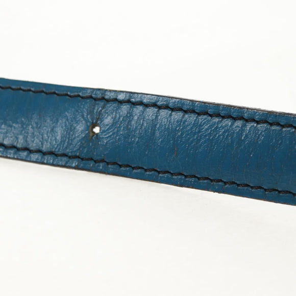 LOUIS VUITTON Epi Cartouchiere MM Shoulder Bag Blue M52245 LV Auth bs31707