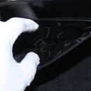 Salvatore Ferragamo Vala Hand Bag Enamel Black Gold Auth bs31709-20