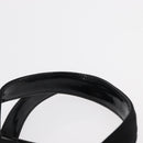 Salvatore Ferragamo Vala Hand Bag Enamel Black Gold Auth bs31709-8