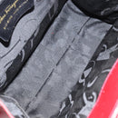 Salvatore Ferragamo Vala Hand Bag Leather Red Gold Auth bs31710-16