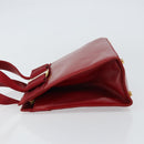 Salvatore Ferragamo Vala Hand Bag Leather Red Gold Auth bs31710-5