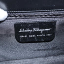 Salvatore Ferragamo Gancini Shoulder Bag Leather Black Silver Auth bs31712-12