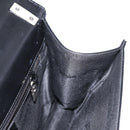 Salvatore Ferragamo Gancini Shoulder Bag Leather Black Silver Auth bs31712-18