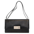 Salvatore Ferragamo Gancini Shoulder Bag Leather Black Silver Auth bs31712-2
