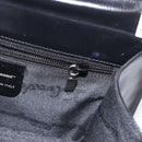Salvatore Ferragamo Gancini Shoulder Bag Leather Black Silver Auth bs31712-20