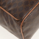 CELINE Macadam Canvas Backpack PVC Leather Brown Gold Auth bs31713-14