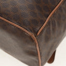 CELINE Macadam Canvas Backpack PVC Leather Brown Gold Auth bs31713-15