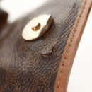 CELINE Macadam Canvas Backpack PVC Leather Brown Gold Auth bs31713-25